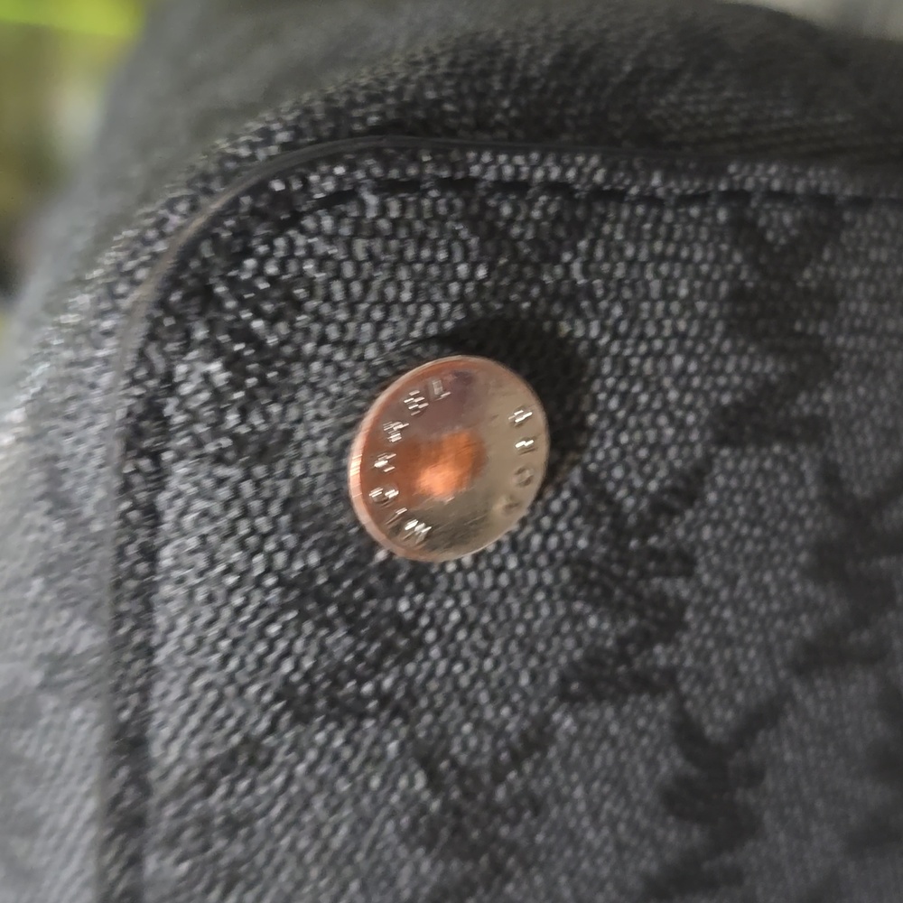 Michael Kors Cindy Dome Satchel Black Gray MK Monogram Crossbody Bag COA - Picture 9 of 13